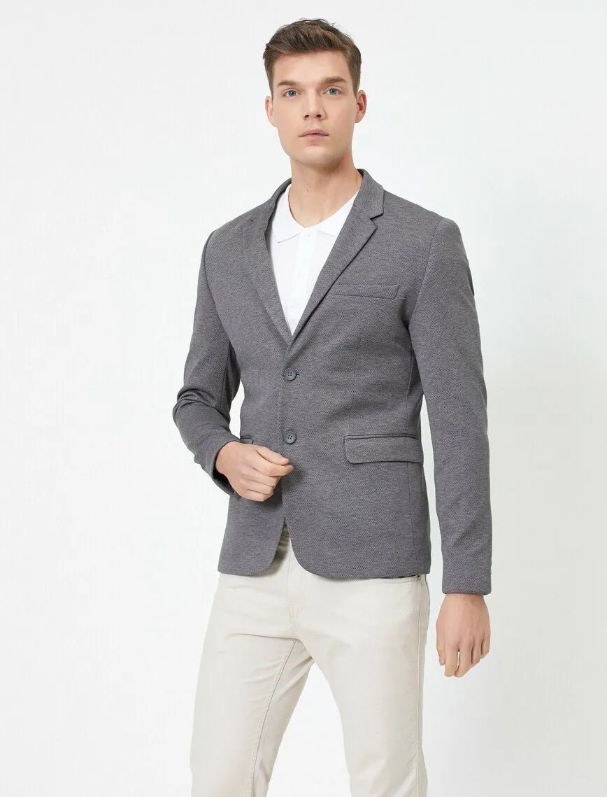 17522 Anthracite Button Detailed Blazer
