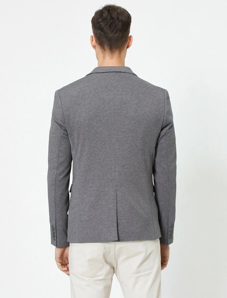 17522 Anthracite Button Detailed Blazer