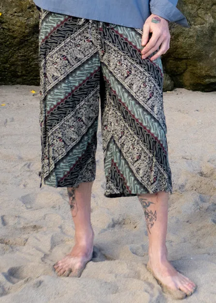 Batik Shorts - Grey Tribal