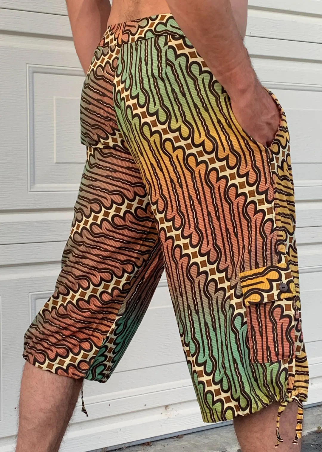 Batik Shorts - Original Tribal Green