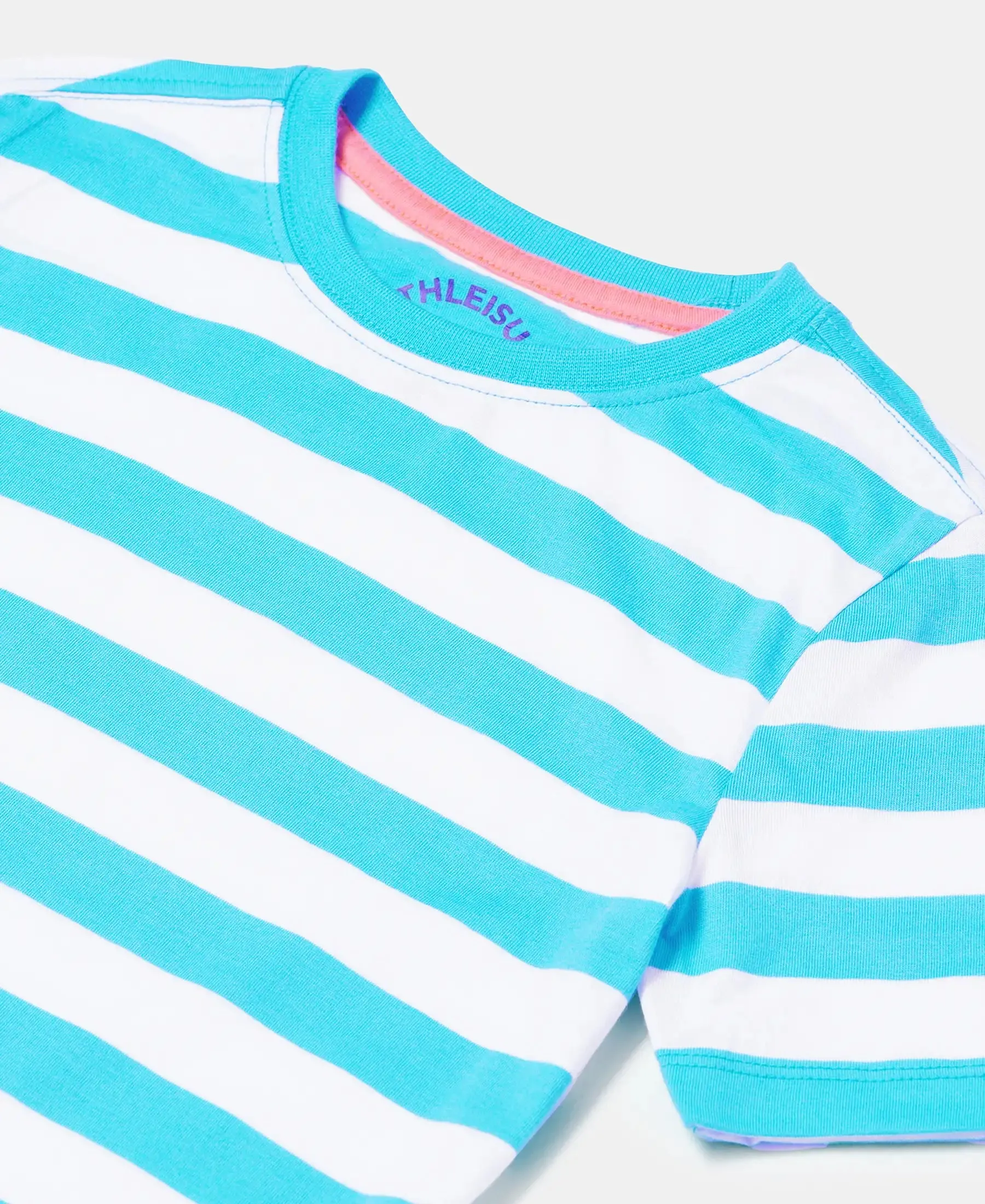 Boy's Super Combed Cotton Striped Half Sleeve T-Shirt - Assorted