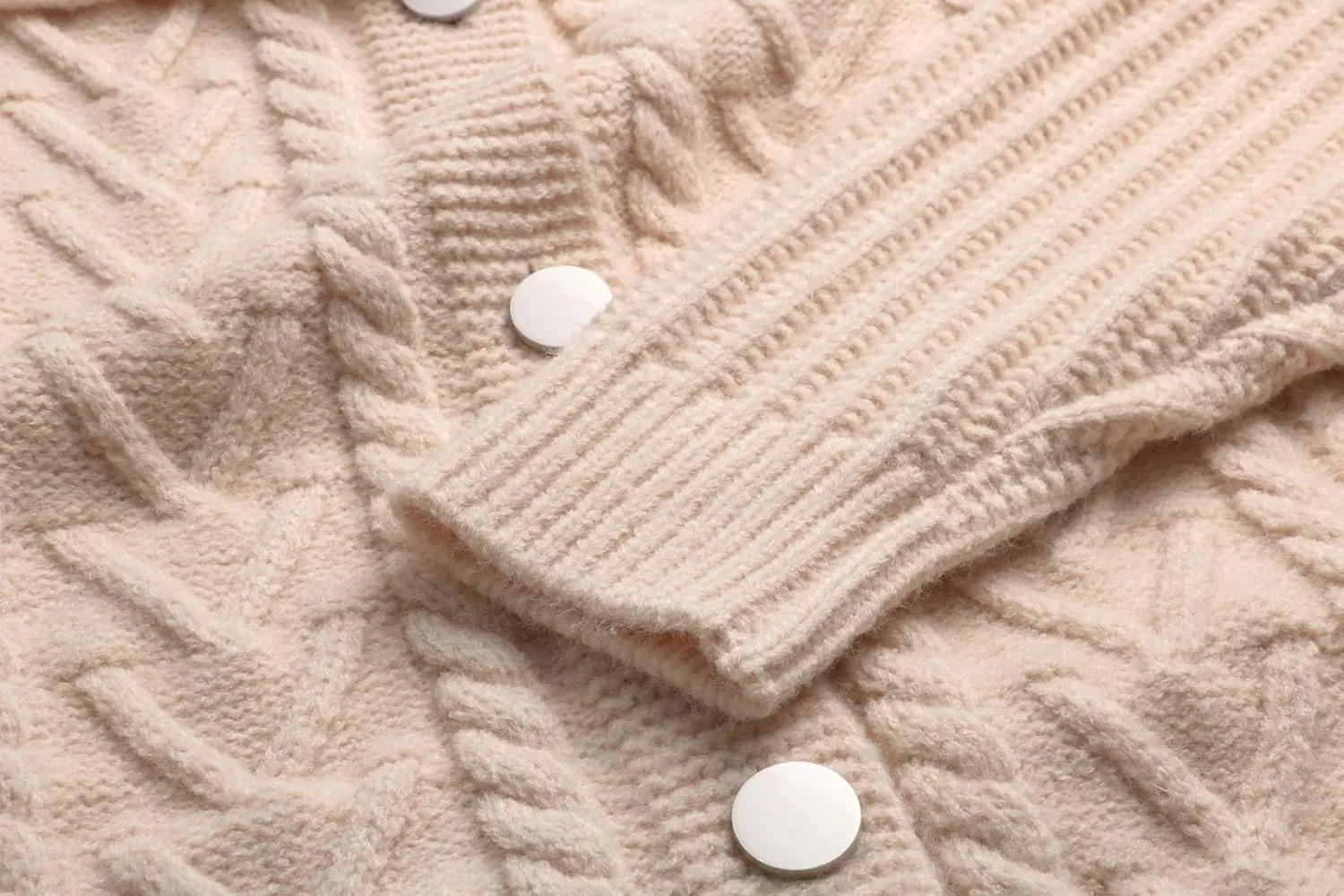 CHARTOU Women Winter Thick Cardigan Lapel Collar Button Down Chunky Knit Coatigan Sweater Jacket