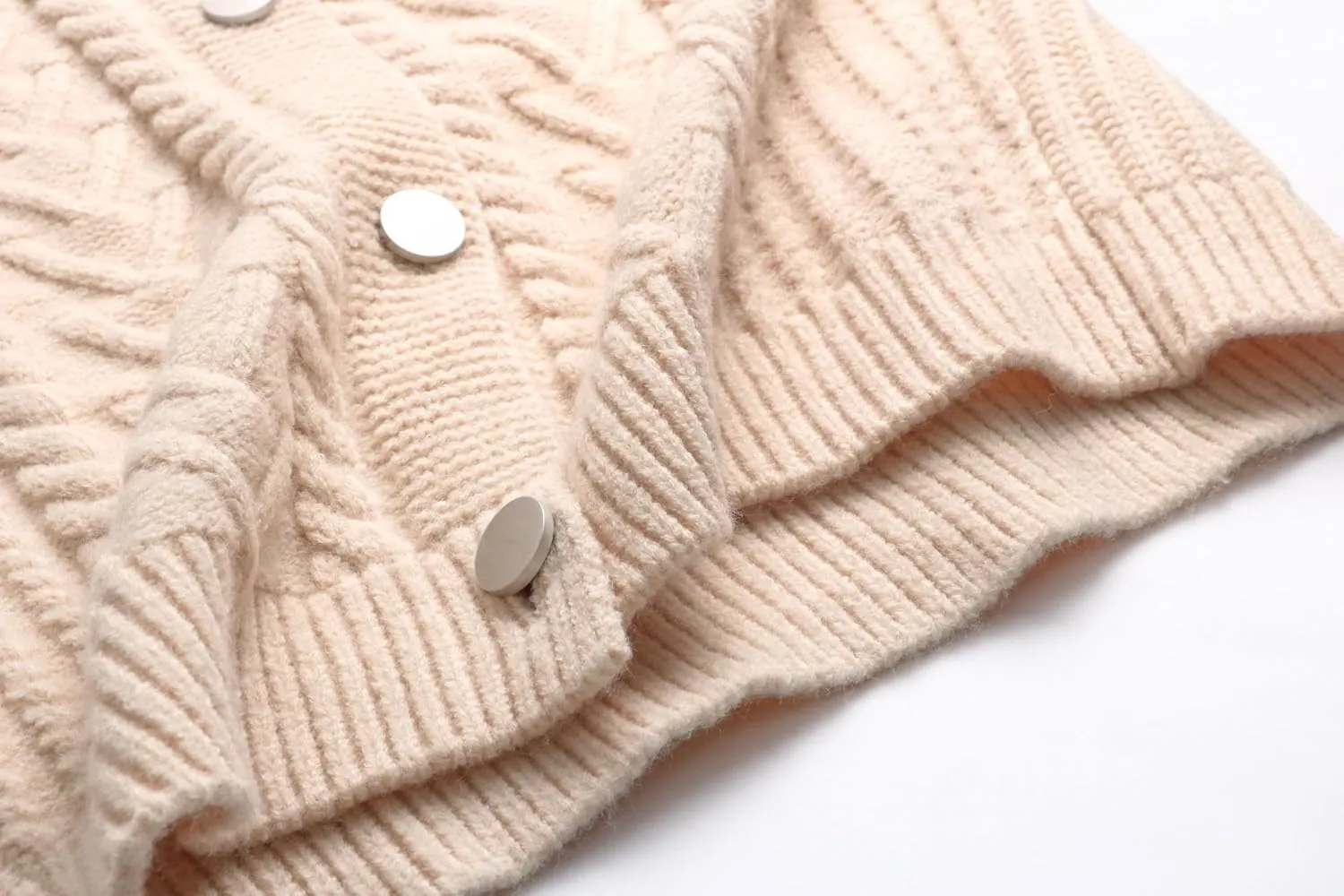 CHARTOU Women Winter Thick Cardigan Lapel Collar Button Down Chunky Knit Coatigan Sweater Jacket