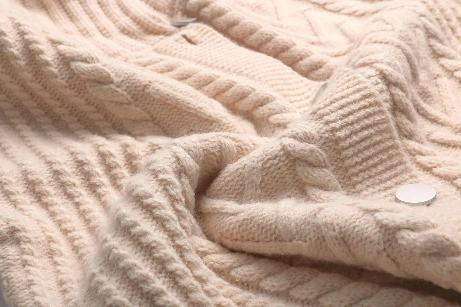 CHARTOU Women Winter Thick Cardigan Lapel Collar Button Down Chunky Knit Coatigan Sweater Jacket