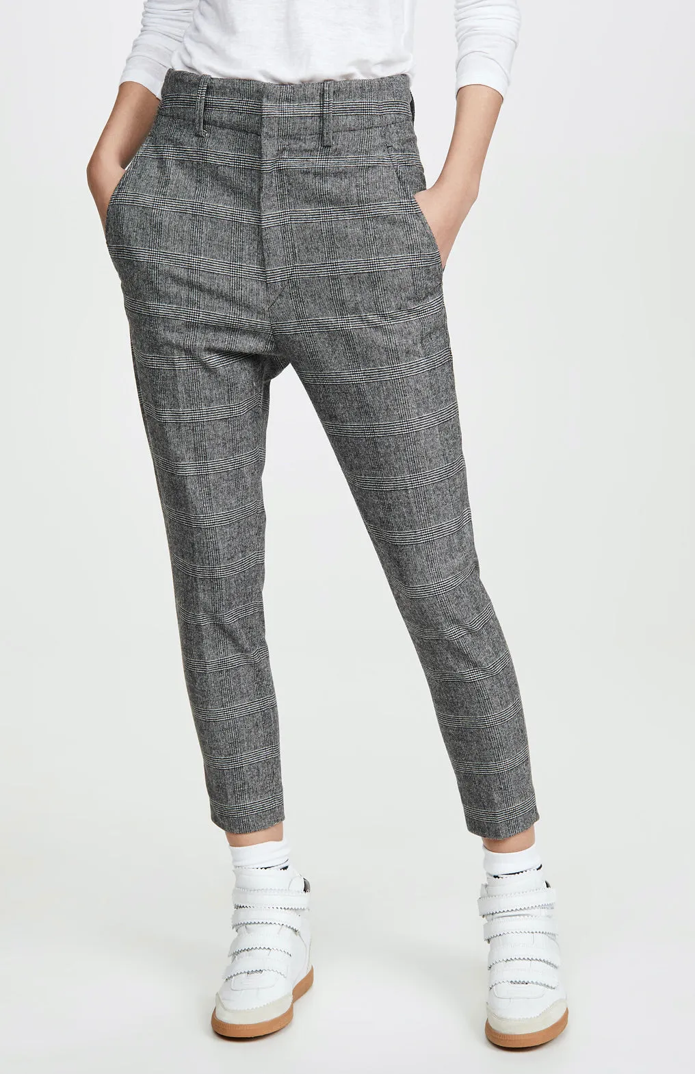 ISABEL MARANT ETOILE Plaid Trousers UK12