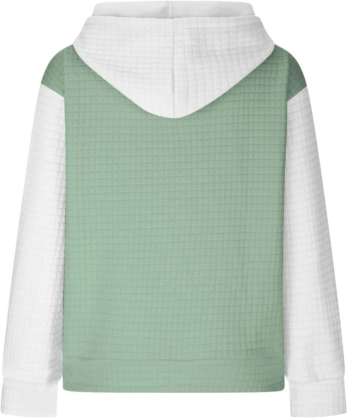 Lastesso Fall Clothes for Women 2024 Long Sleeve Oversized Hooded Pullovers Comfy Waffle Front Pockets Sweatshirts Hoodies