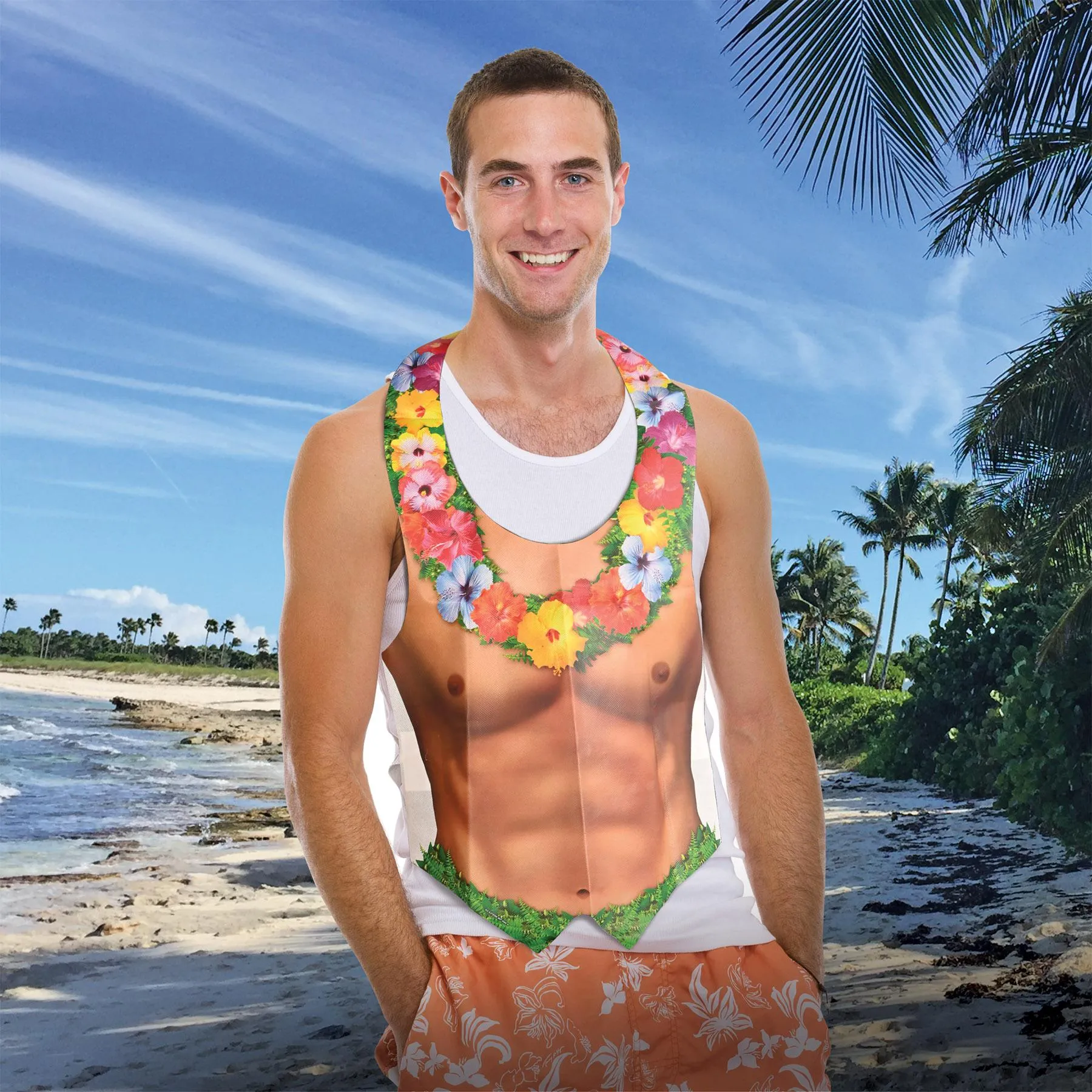 Luau Party Packaged Plastic Hula Hunk Vest