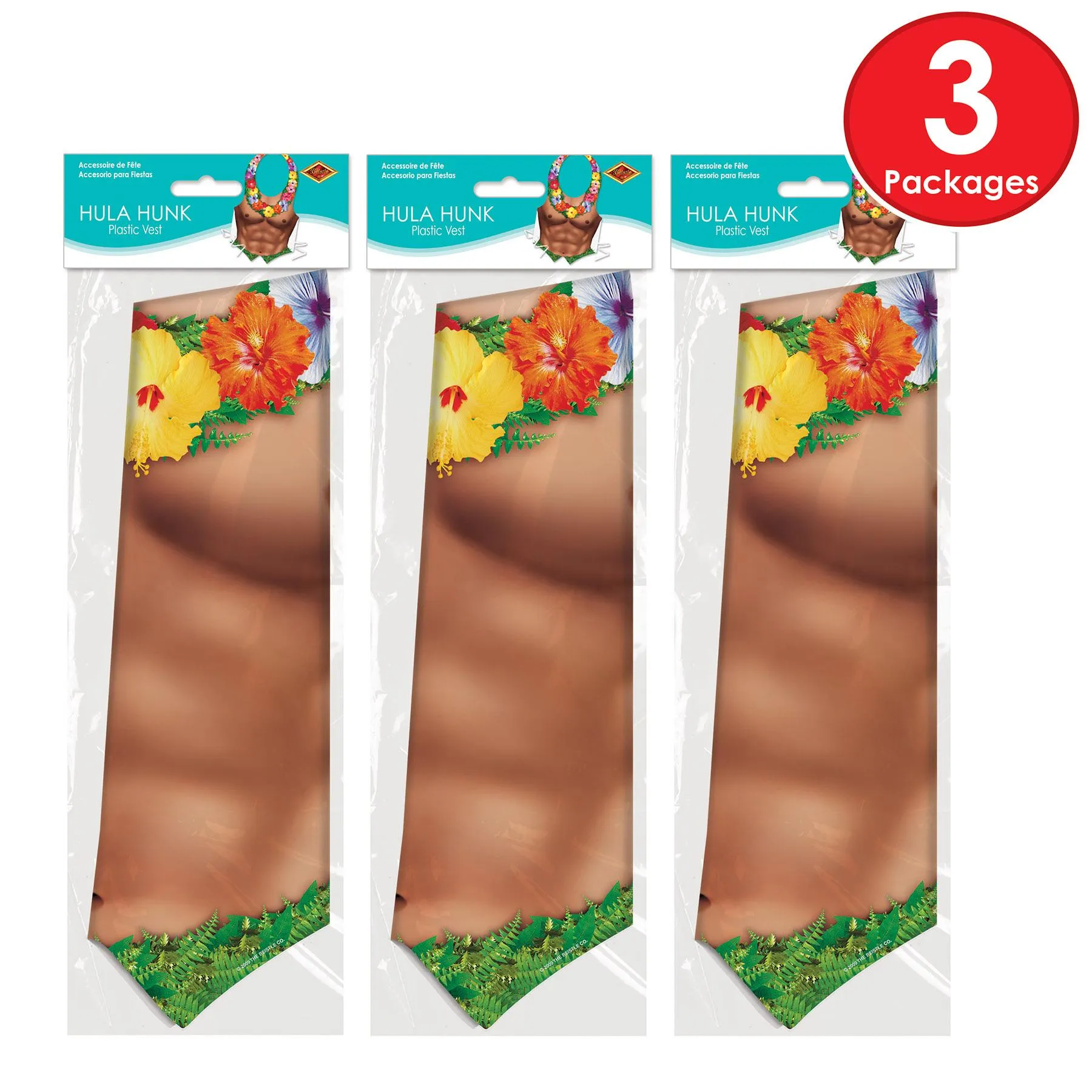 Luau Party Packaged Plastic Hula Hunk Vest