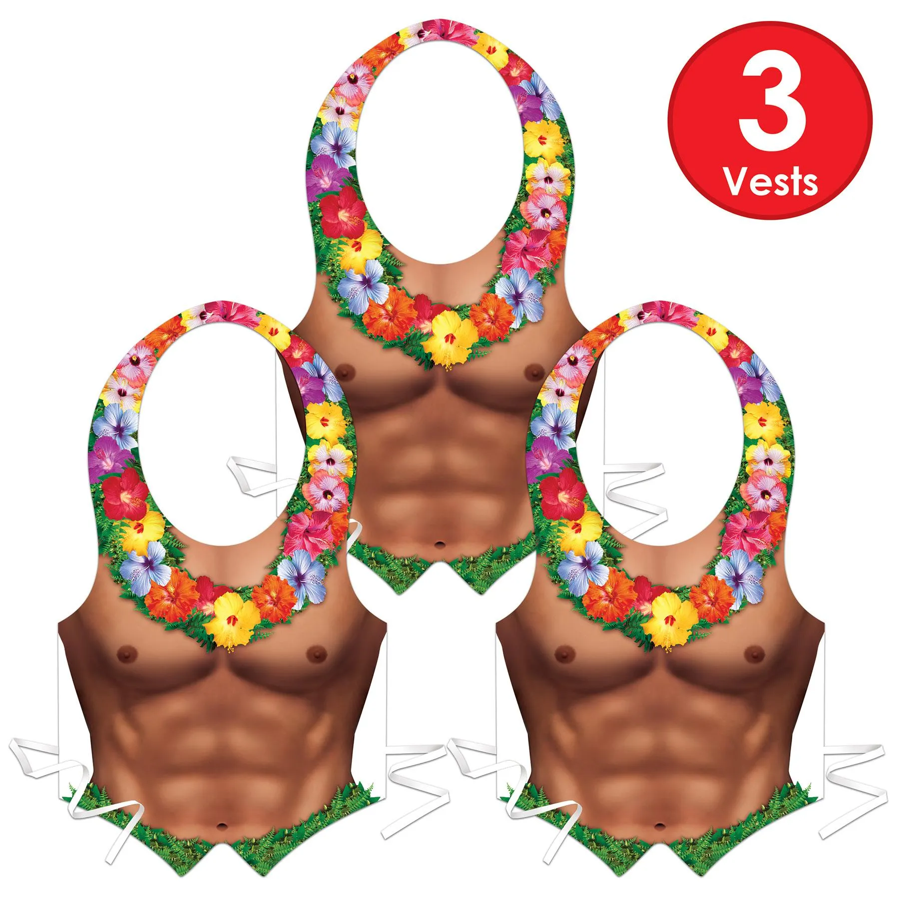 Luau Party Packaged Plastic Hula Hunk Vest