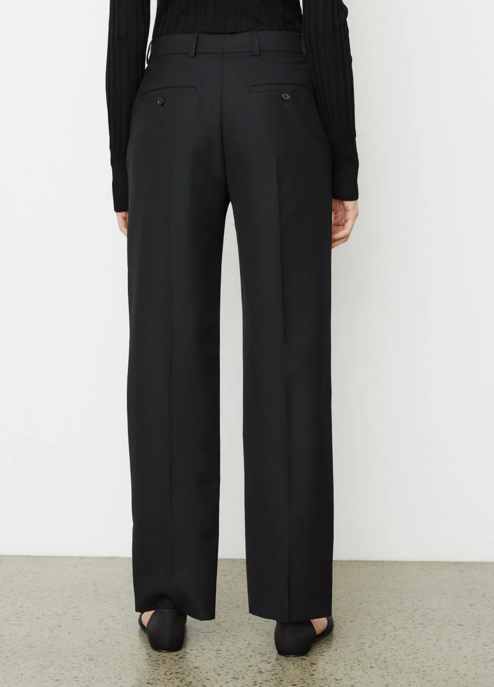 Mid-Waist Straight Trousers