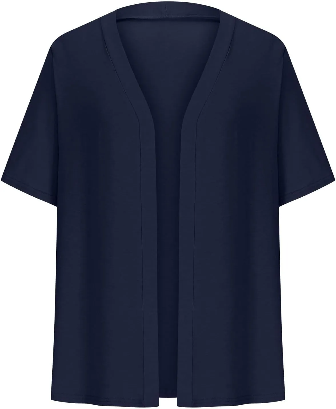 Plus Size Cardigan for Women Open Front Loose Business Casual Bolero Shrugs Short Sleeve Cropped Jacket 2024 Fall