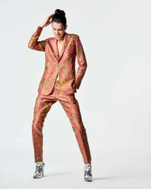 Rana Blazer Silk Brocade Rose