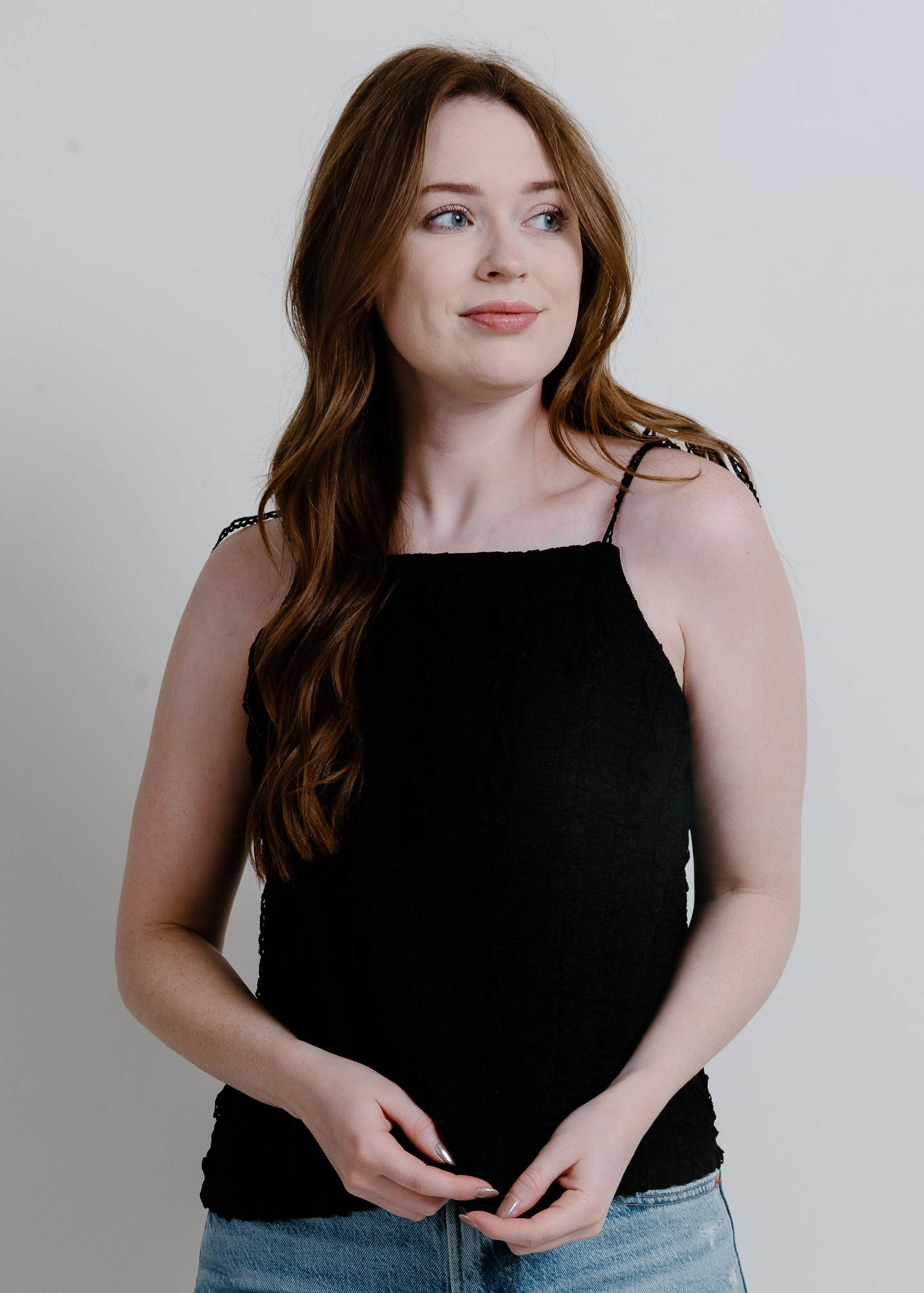 Trina Textured Top - Black