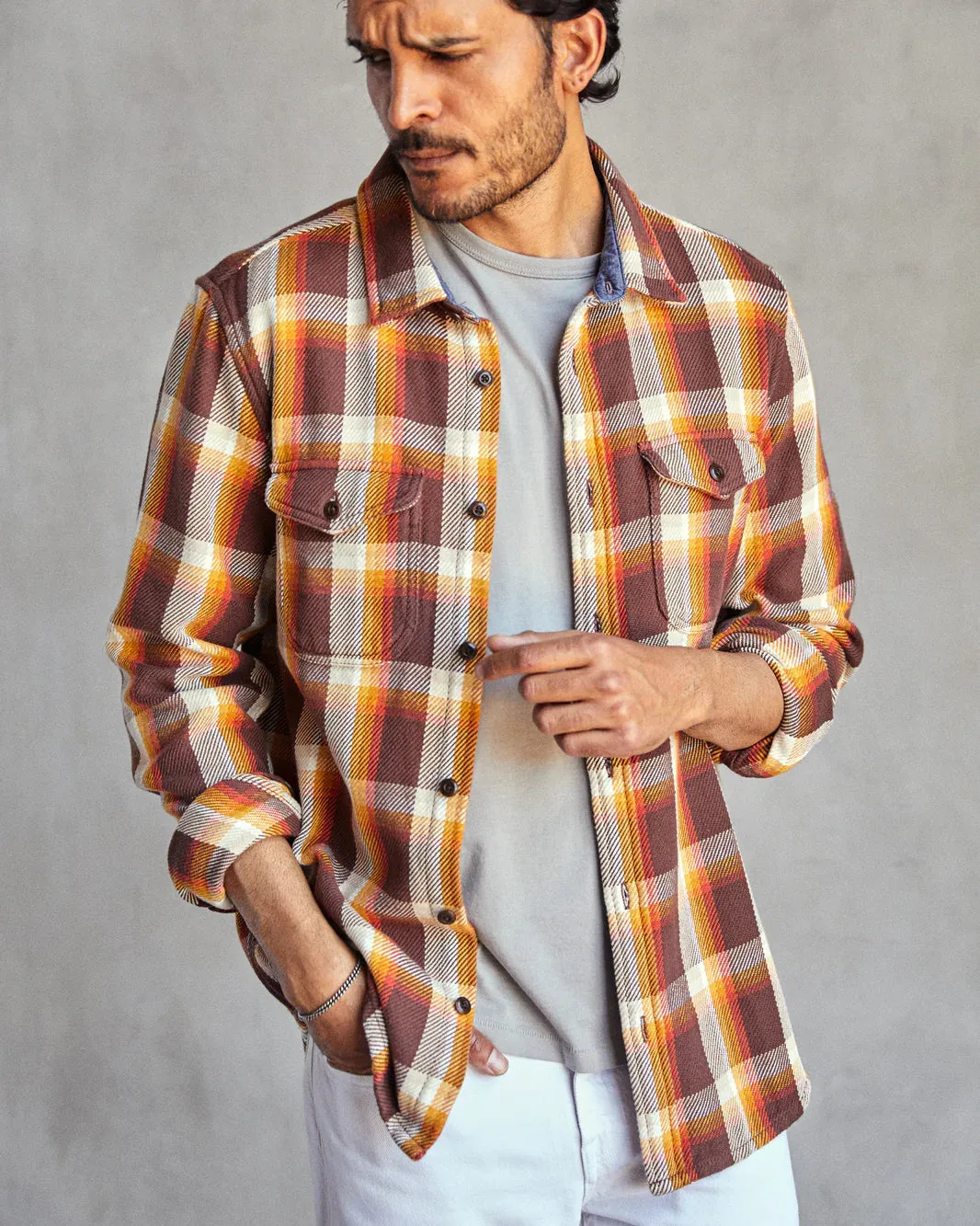 Unisex Blanket Shirt in Dark Roast Nostalgic Plaid | Outerknown