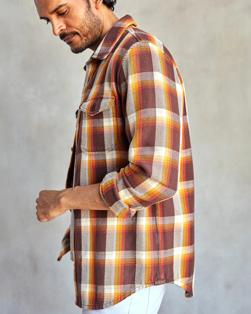 Unisex Blanket Shirt in Dark Roast Nostalgic Plaid | Outerknown