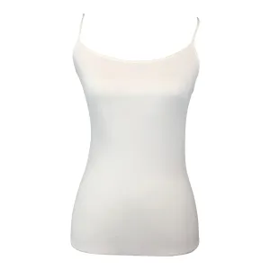 White Basic Long Nylon Tank