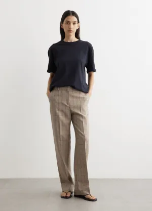 Windowpane-Check Suit Trousers