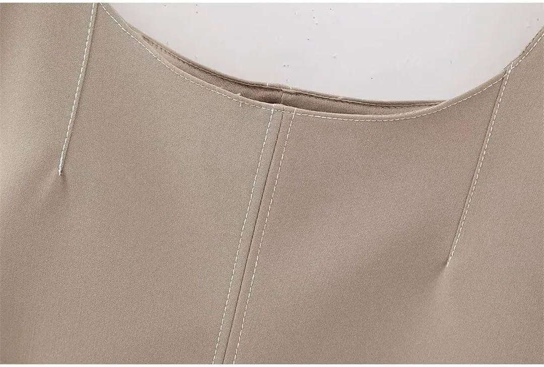 Women's Camisole Square Neck Chic Lady Crop Top Tank
